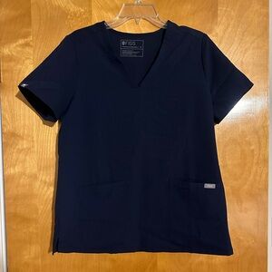 Figs Navy Casma Scrub Top